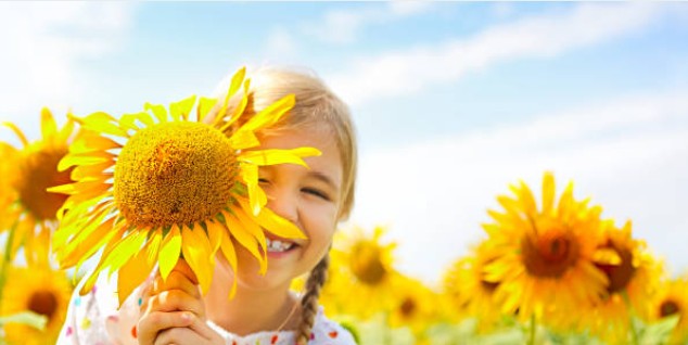 Exercice sophrologie enfant fleur de tournesol pour le calme