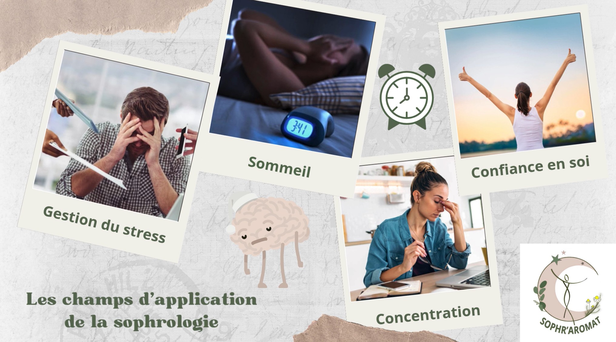 Principaux champs d'application et bienfaits de la sophrologie.